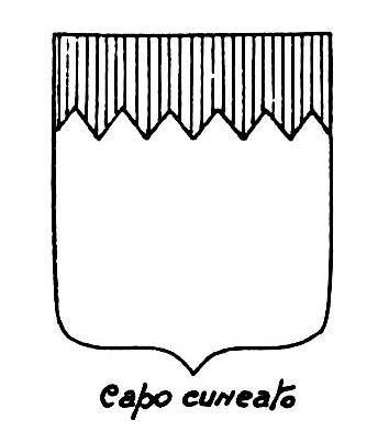Image of the heraldic term: Capo cuneato